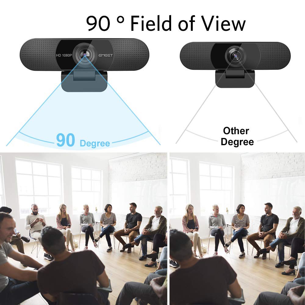 Webcam họp trực tuyến góc siêu rộng, fullHD, tự động lấy nét, căn chỉnh độ sáng | Emeet C960 | BigBuy360 - bigbuy360.vn