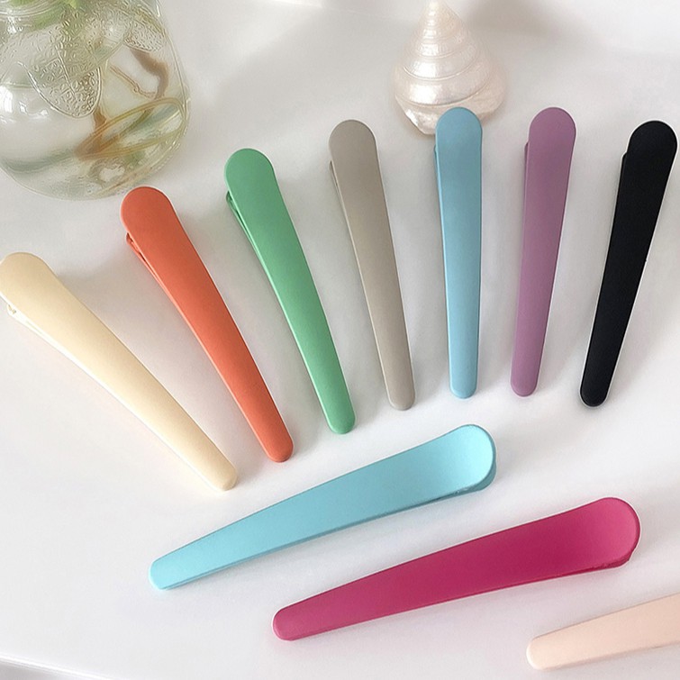 1 Kẹp Tóc Nhựa Màu Trơn Phong Cách Hàn Quốc Cho Nữ (Hairclips)
