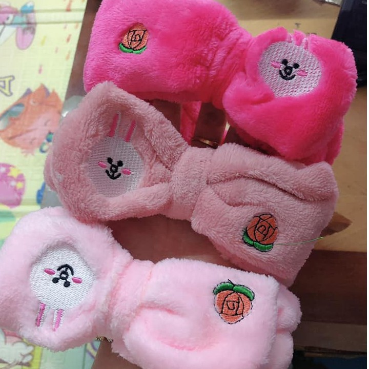 Băng đô thêu hoạt hình kèm nơ loại dày đẹp nhiều màu sắc trẻ trung-giadungsieure