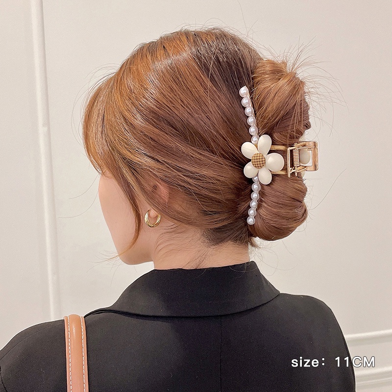 Kẹp tóc càng cua đính đá, phong cách Hàn Quốc thanh lịch, sang chảnh