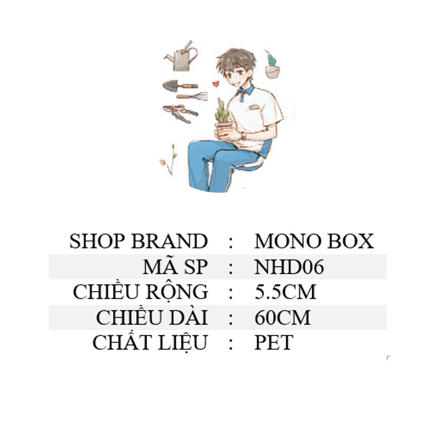 Washi tape nhân vật trang trí sổ chiết đẹp hiện đại MONO BOX NHD06