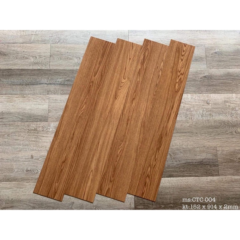 Sàn nhựa giả gỗ bóc dán. 1 mét x 7 thanh