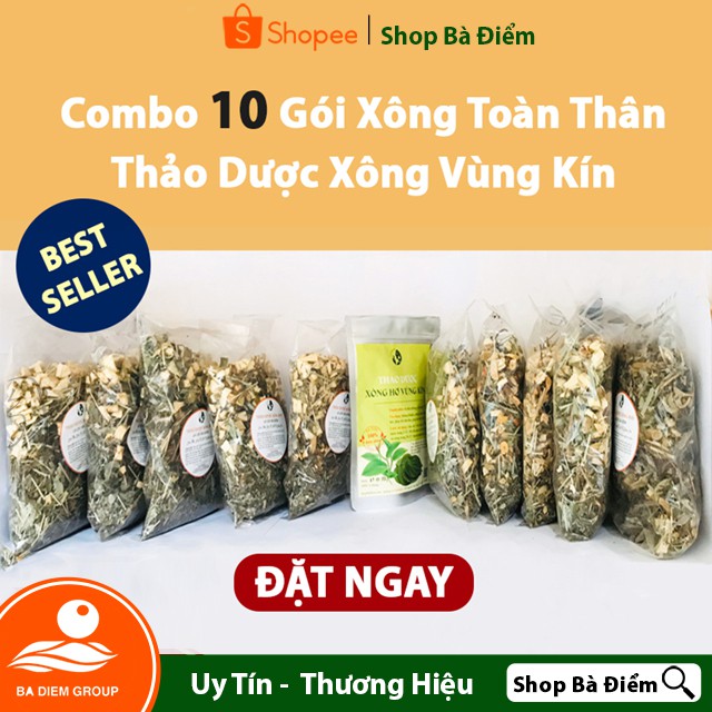 10 Gói Thảo Dược Xông Hơi Toàn Thân & 1 Gói Thảo Dược Xông Vùng Kín | Xông Hơi Giải Độc Tố, Phục Hồi Sức Khỏe