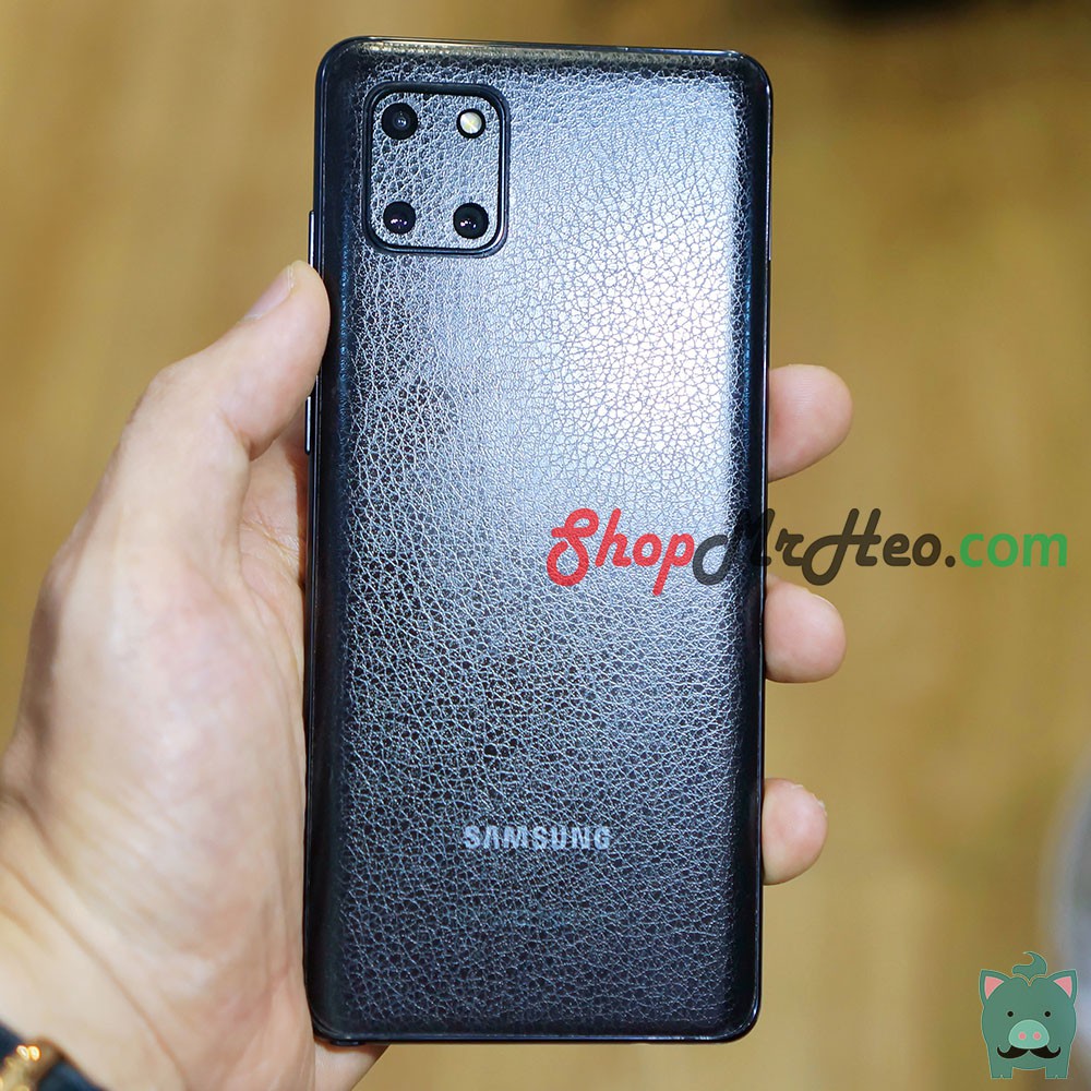 Skin Dán Mặt Sau Lưng Vân 3D Samsung Galaxy Note 10 Lite - S10 Lite - Carbon, Hình Hộp, Nhám, Vân Da