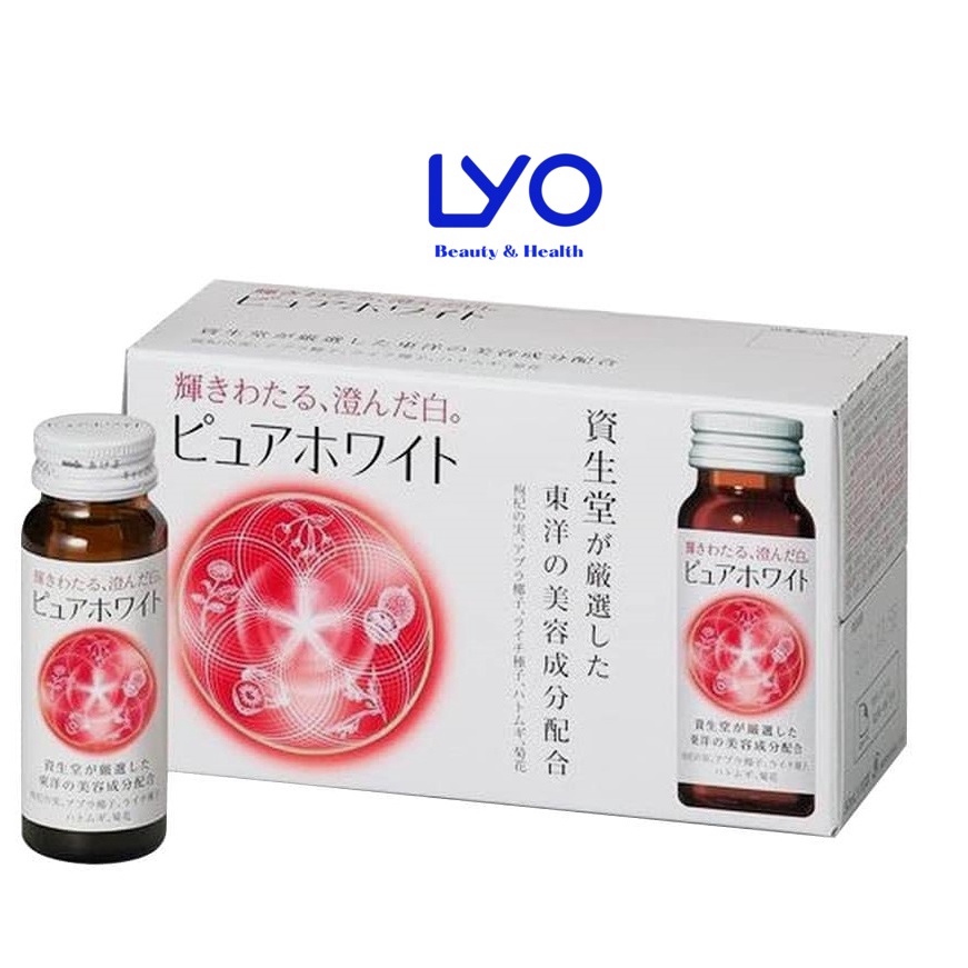 Nước Uống Làm Trắng Da Shiseido Pure White Nhật Bản Hộp 10 chai x 50ml.