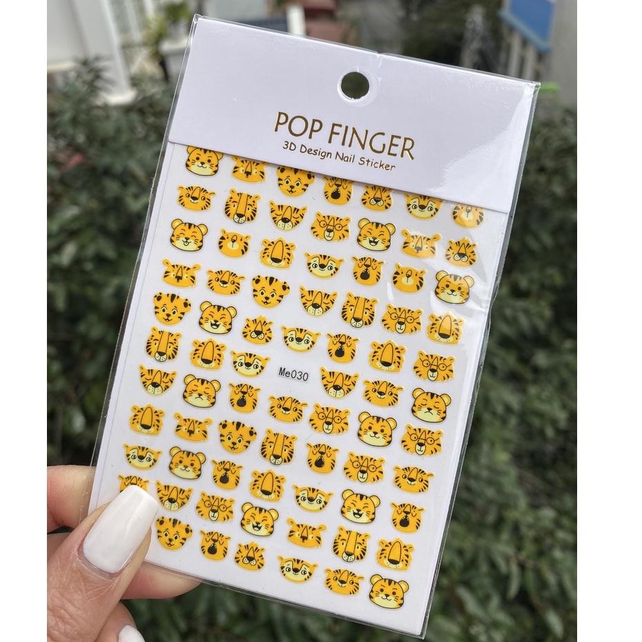 Sticker dán móng con Hổ