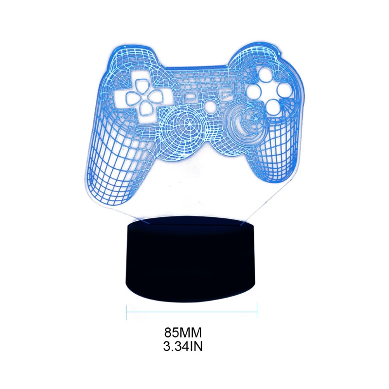 Đèn Led 3D Điều Khiển Từ Xa 16 Màu Sắc Thay Đổi Kèm Phụ Kiện