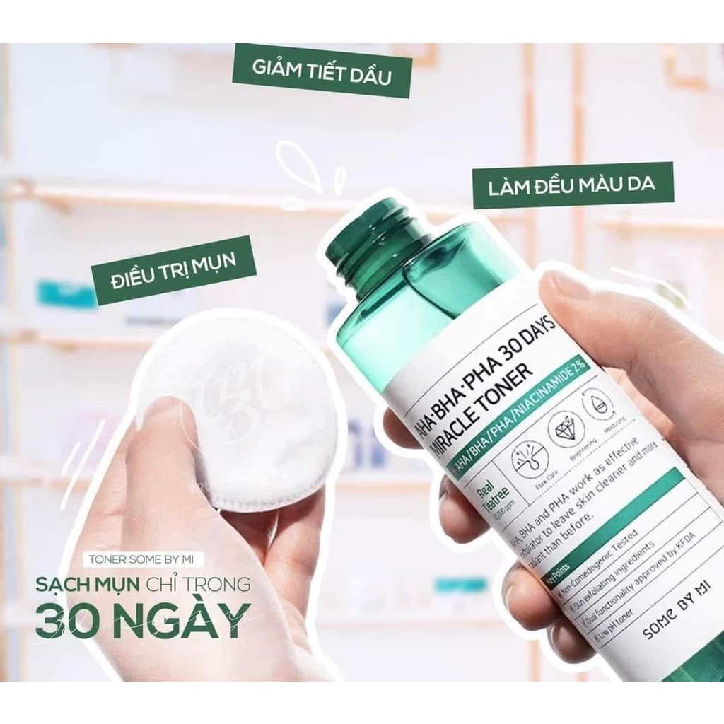 Toner Some By Mi AHA BHA PHA Giảm Mụn Mờ Thâm 30 Days Miracle Toner - 150ml