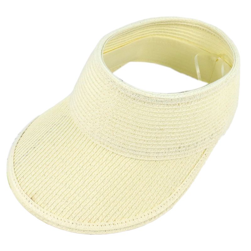 Mũ Rơm Rộng Vành Hở Chóp Chống Nắng Vành Rộng Thoáng Khí Màu Sắc Đơn Giản