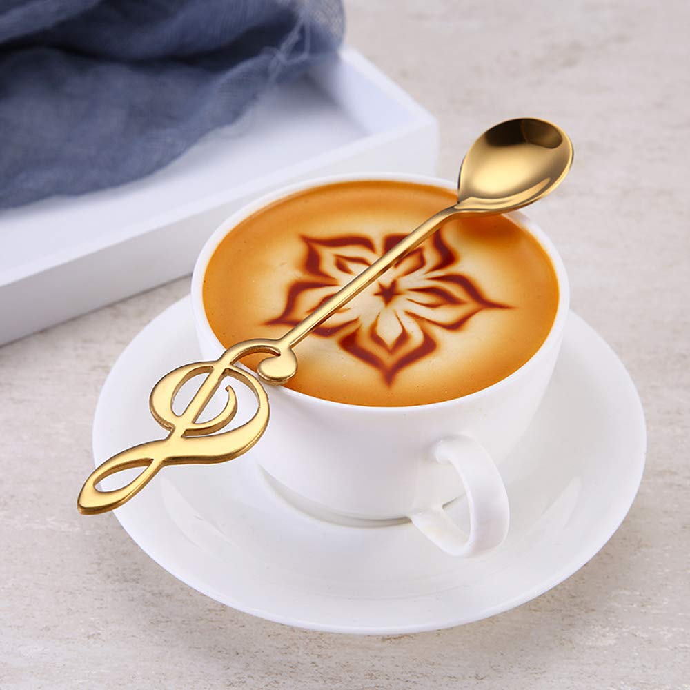 Muỗng Cà Phê Bằng Thép Không Gỉ Hình Nốt Nhạc Độc Đáo