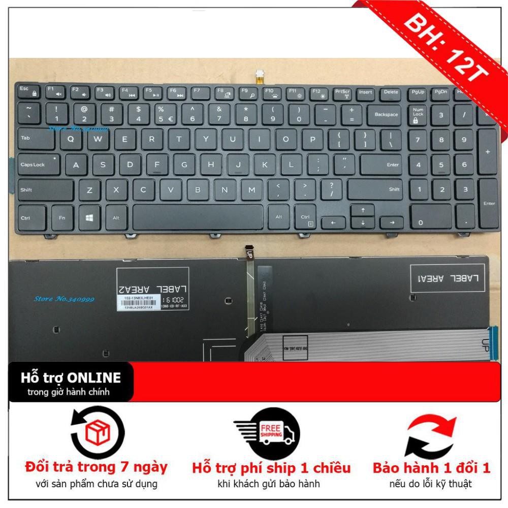 [BH12TH] Bàn Phím Laptop Keyboard Dell Inspiron 15 3000 5000 3541 3542 3543 3551 3558 5542 5545 5547 5558 5559 Series