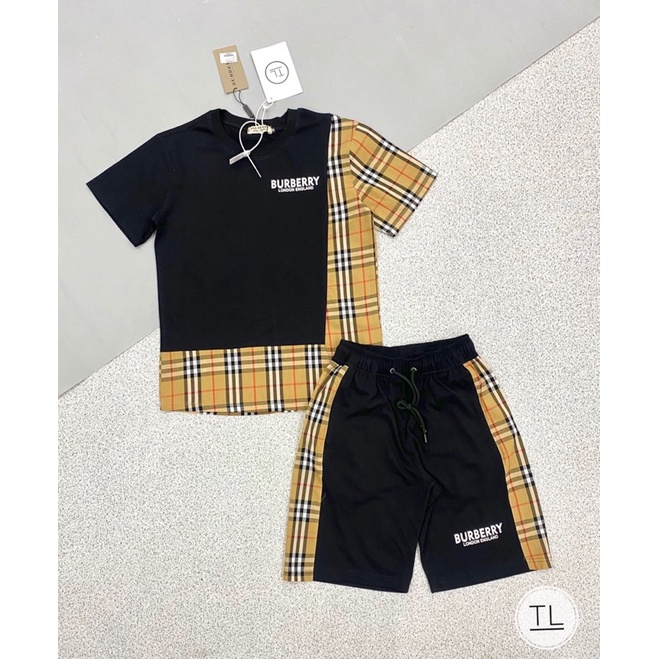Bộ hè BbR pha thân cực hot 2021 - Bộ cộc tay nam - Bộ hè cotton