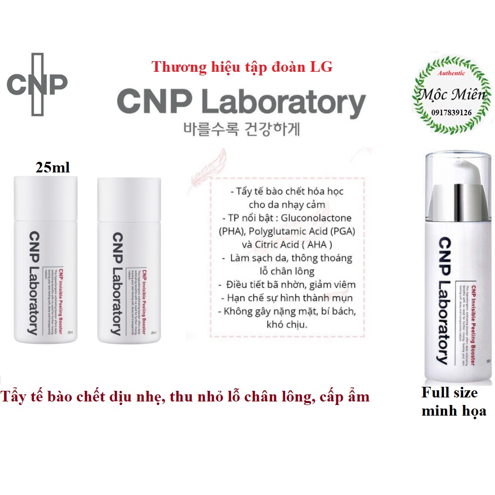 Gel tẩy tế bào chết hóa học CNP Laboratory Invisible Peeling Booster 25ml