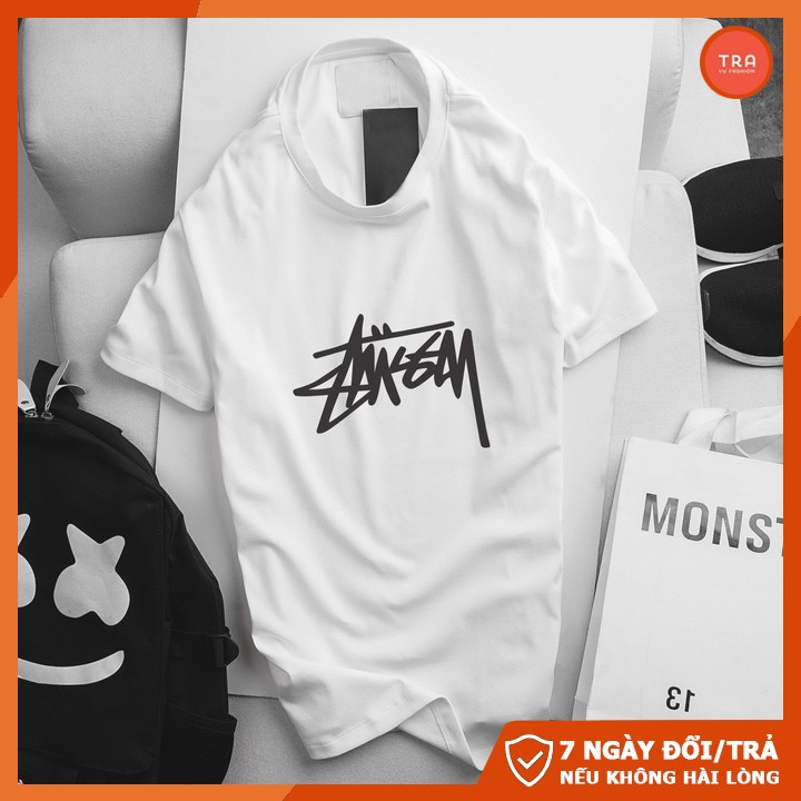 Áo phông nam cổ tròn in hình Stussy chất thun 4 chiều mềm mịn mát CZ91