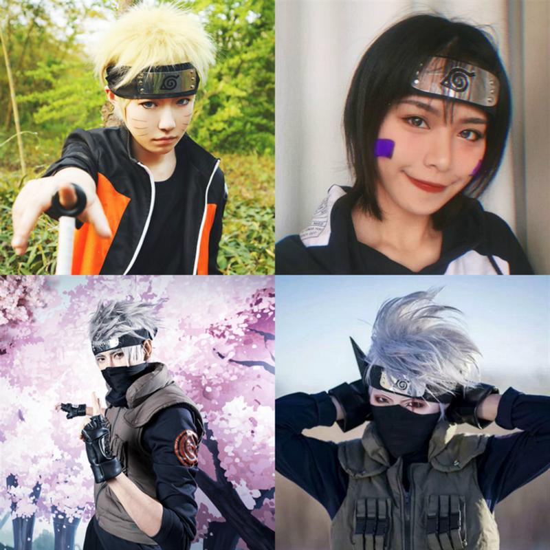 Băng đô mạ kim loại hình logo làng lá bảo vệ trán và hóa trang nhân vật Naruto