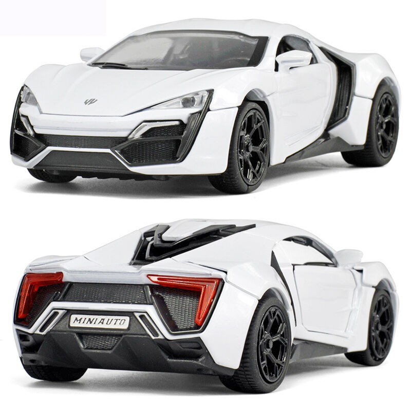 MÔ HÌNH XE Ô TÔ Siêu Xe Lykan Hypersport mở full cửa | MINIAUTO tỷ lệ 1:32 màu trắng