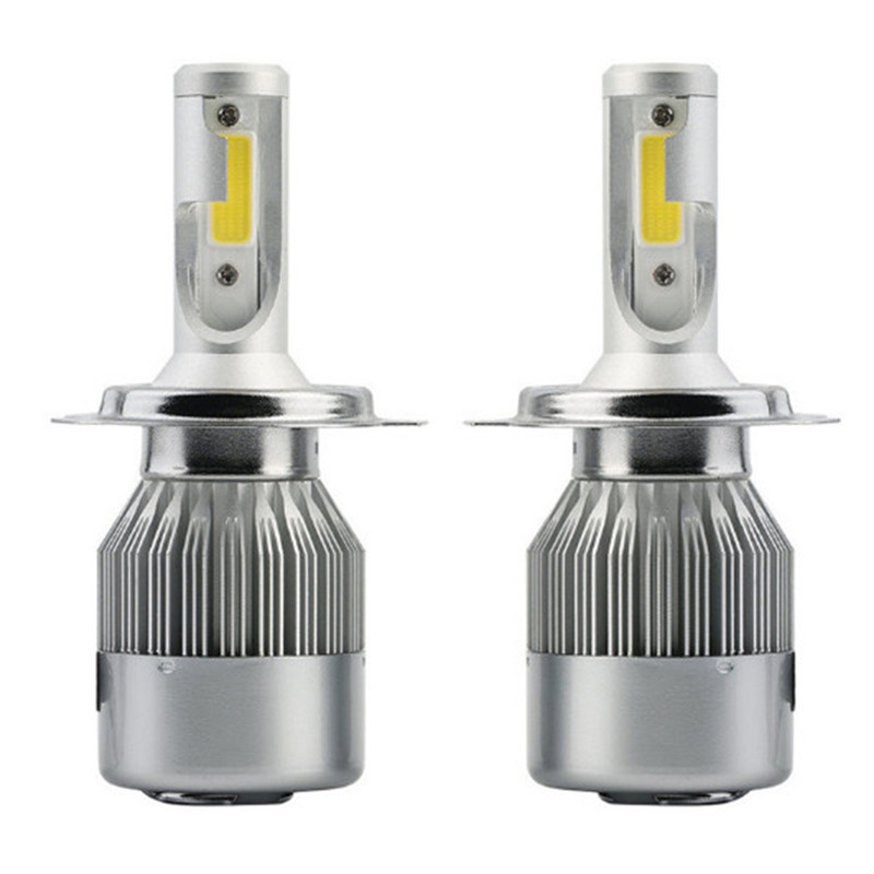 Protectionufancy 2PCS COB H4 C6 10800LM 36W LED Car Headlight Kit Hi/Lo Turbo Light Bulbs 6000K ABC