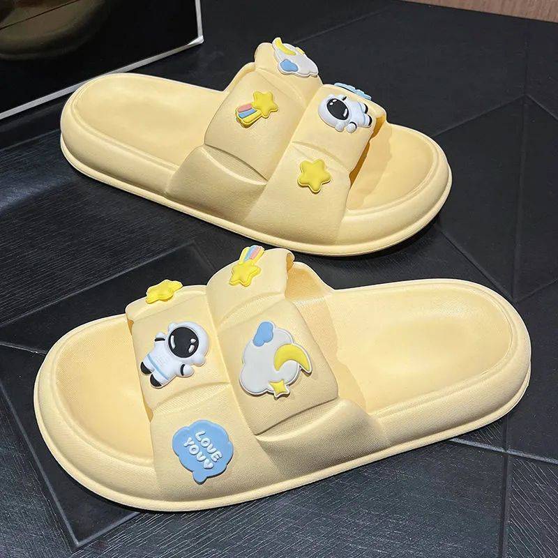 Dép bánh mì nữ quai ngang sticker PHI HÀNH GIA - dép nữ đi chơi dễ thương giá rẻ