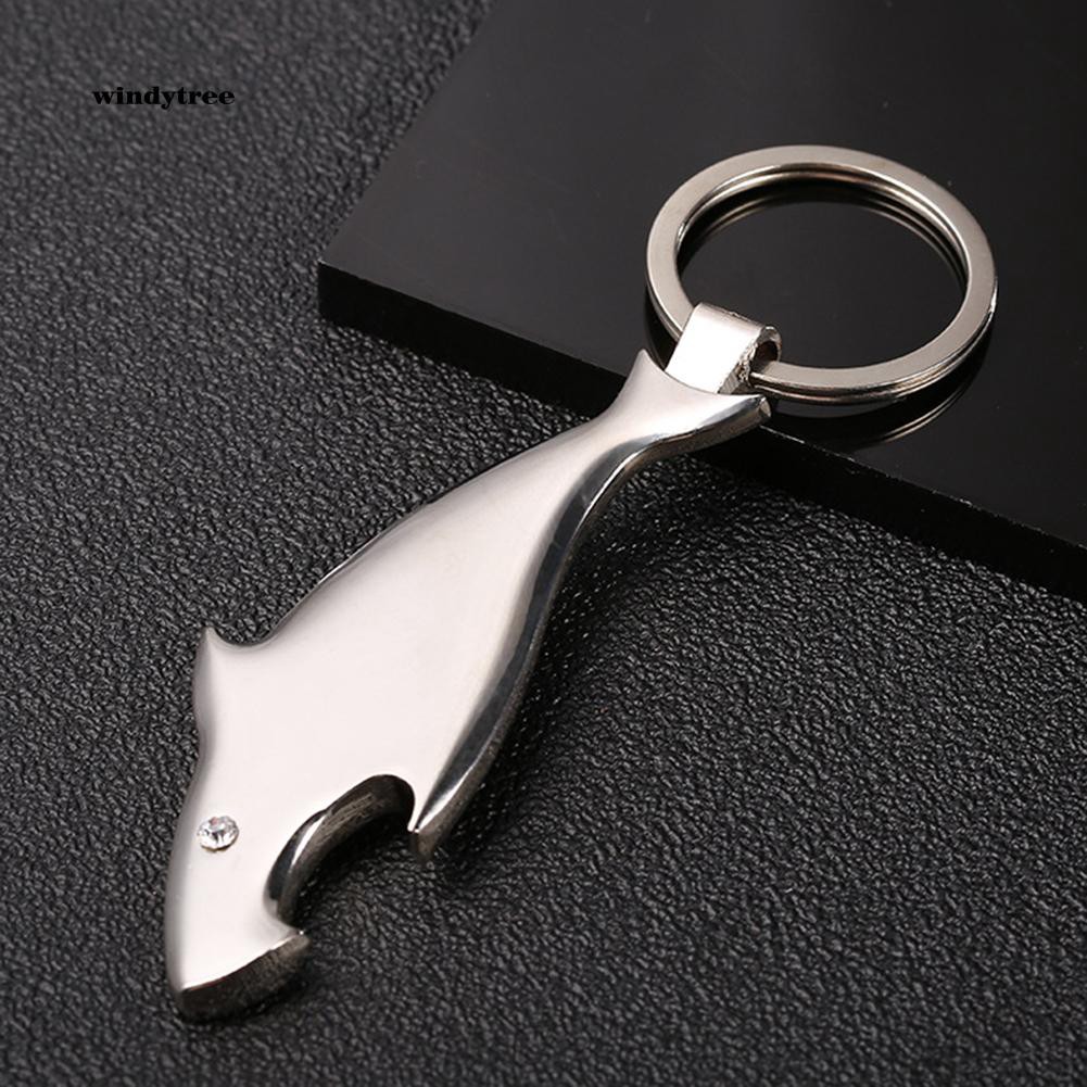 Móc Khóa Kèm Đồ Khui Nắp Chai Hình Cá Mập Sáng Tạo