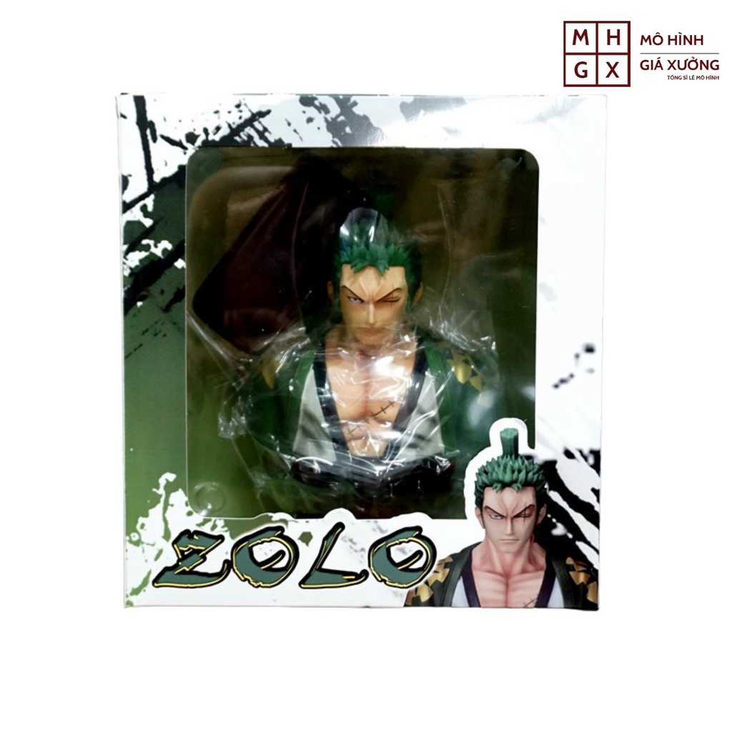 Mô hình One Piece Zoro Tượng Bán Thân + có Led RGB siêu  đẹp, cao 17cm , figure anime one piece , mô hình giá xưởng