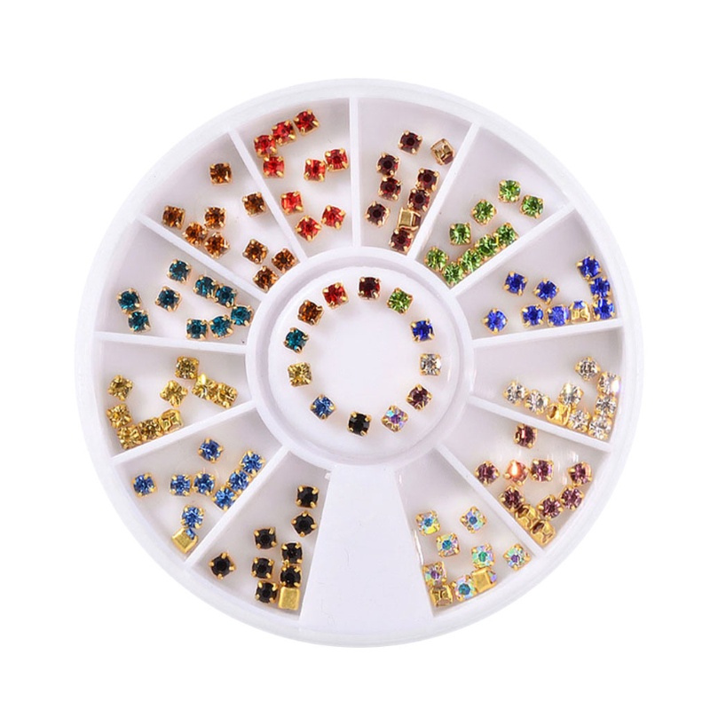 Phụ Kiện Hạt Đá Pha Lê 3D Nhiều Màu Trang Trí Móng Tay Nghệ Thuật
