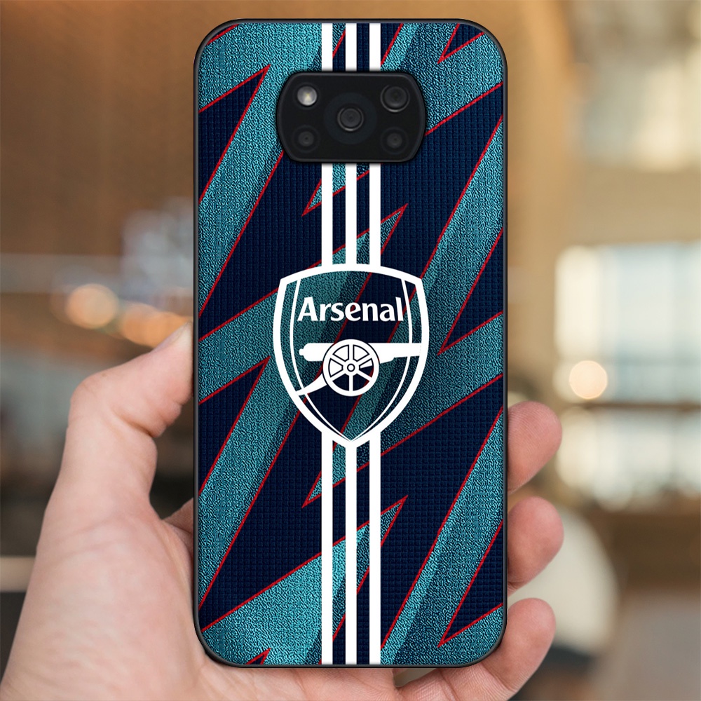 Ốp lưng Xiaomi Poco X3, Poco X3 Pro, Poco X3 NFC viền đen in hình Arsenal FC