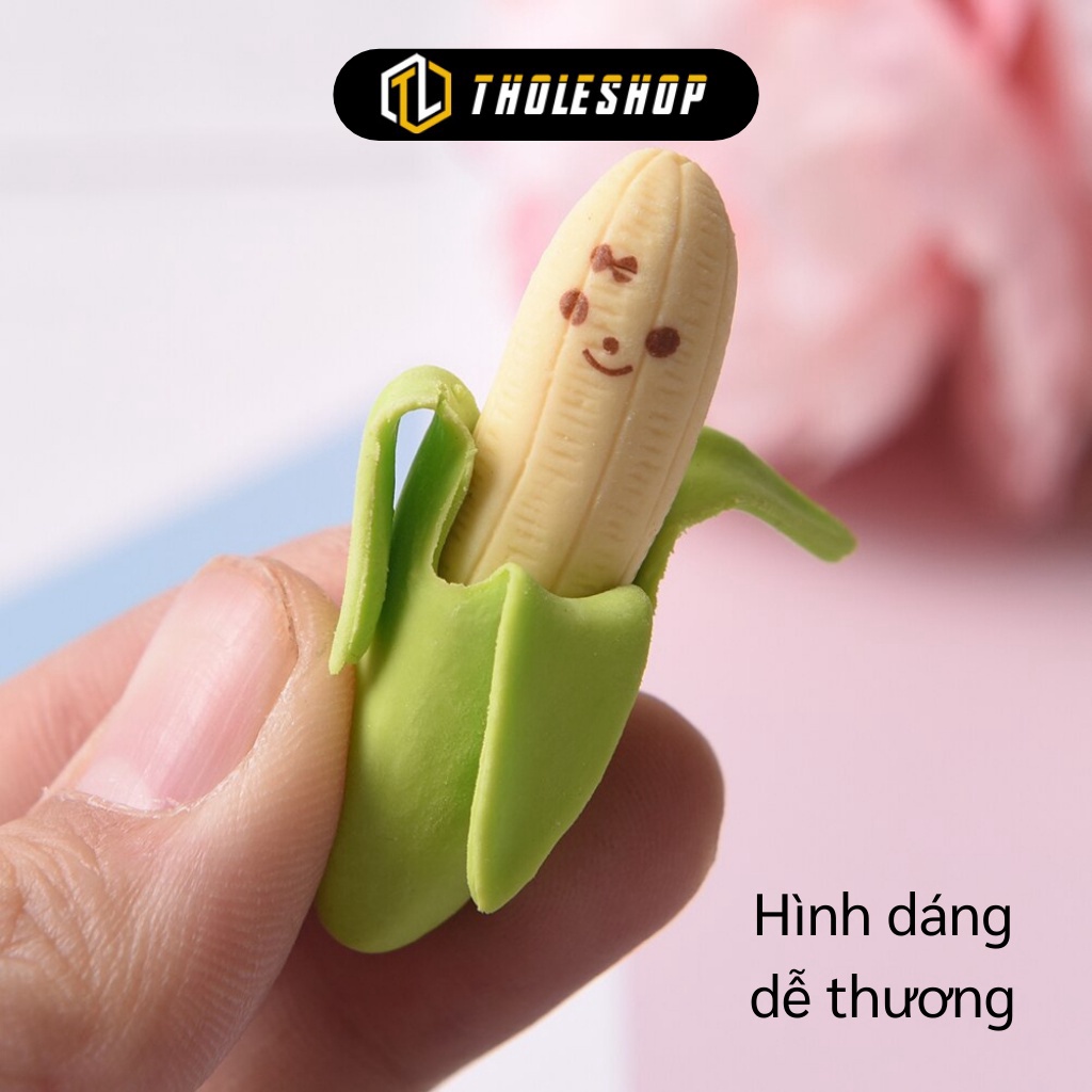 Cục Tẩy GIGAHOME Combo 2 Cục Gôm Hình Chuối Mini Họa Tiết Đáng Yêu Cho Bé Học Tập 9117