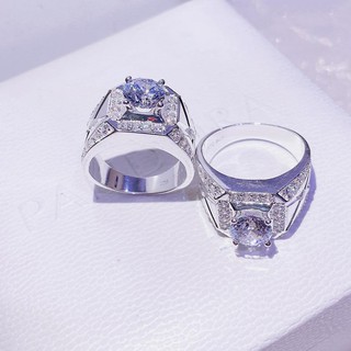 Nhẫn Nam Đính Đá Tròn Siêu Đẹp 💎💎