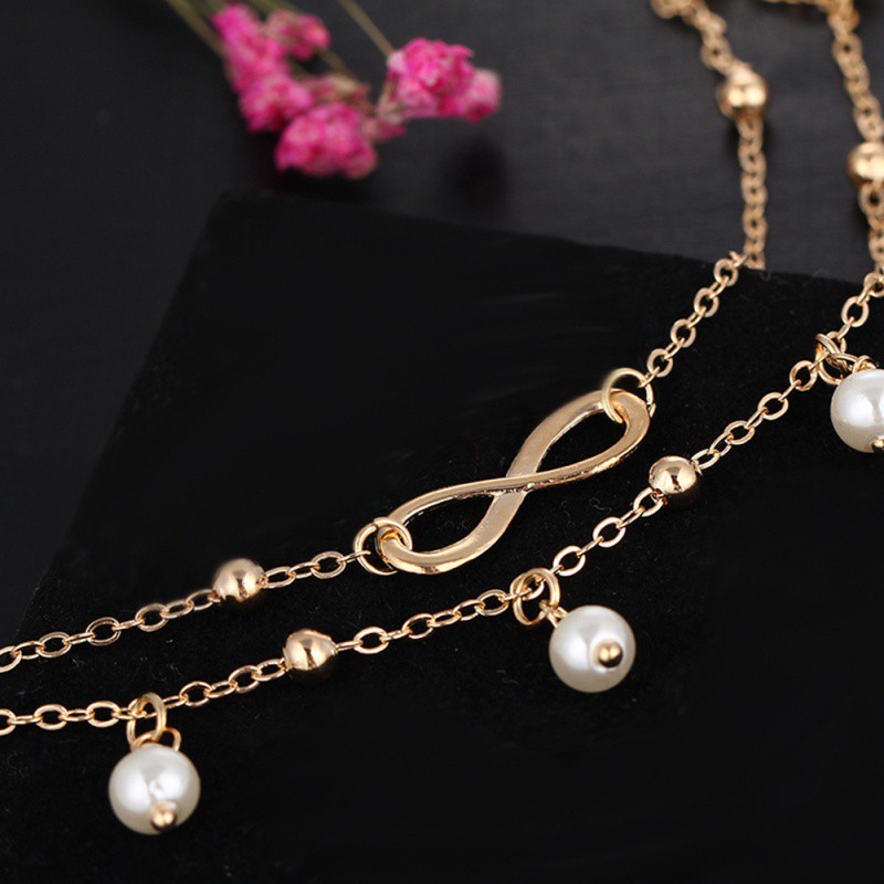 [Mã FAMAYFA giảm 10K đơn 50K] Lắc chân bạc đính hạt nhân tạo phong cách Bohemian | BigBuy360 - bigbuy360.vn