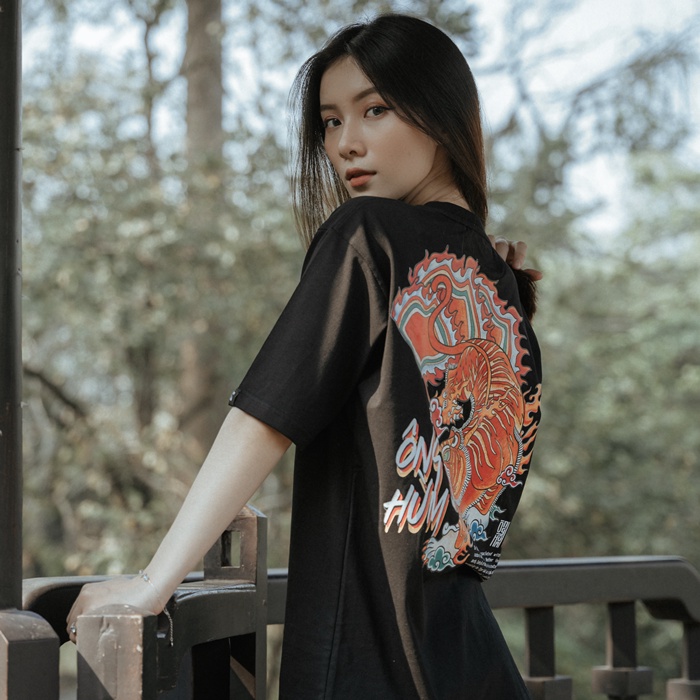 6cUz /Áo thun Teeworld TW x Vietnamese Warrior - Vietnamese Tiger - Ông Hùm Nam Nữ Trắng Đen Form Rộng Unisex！