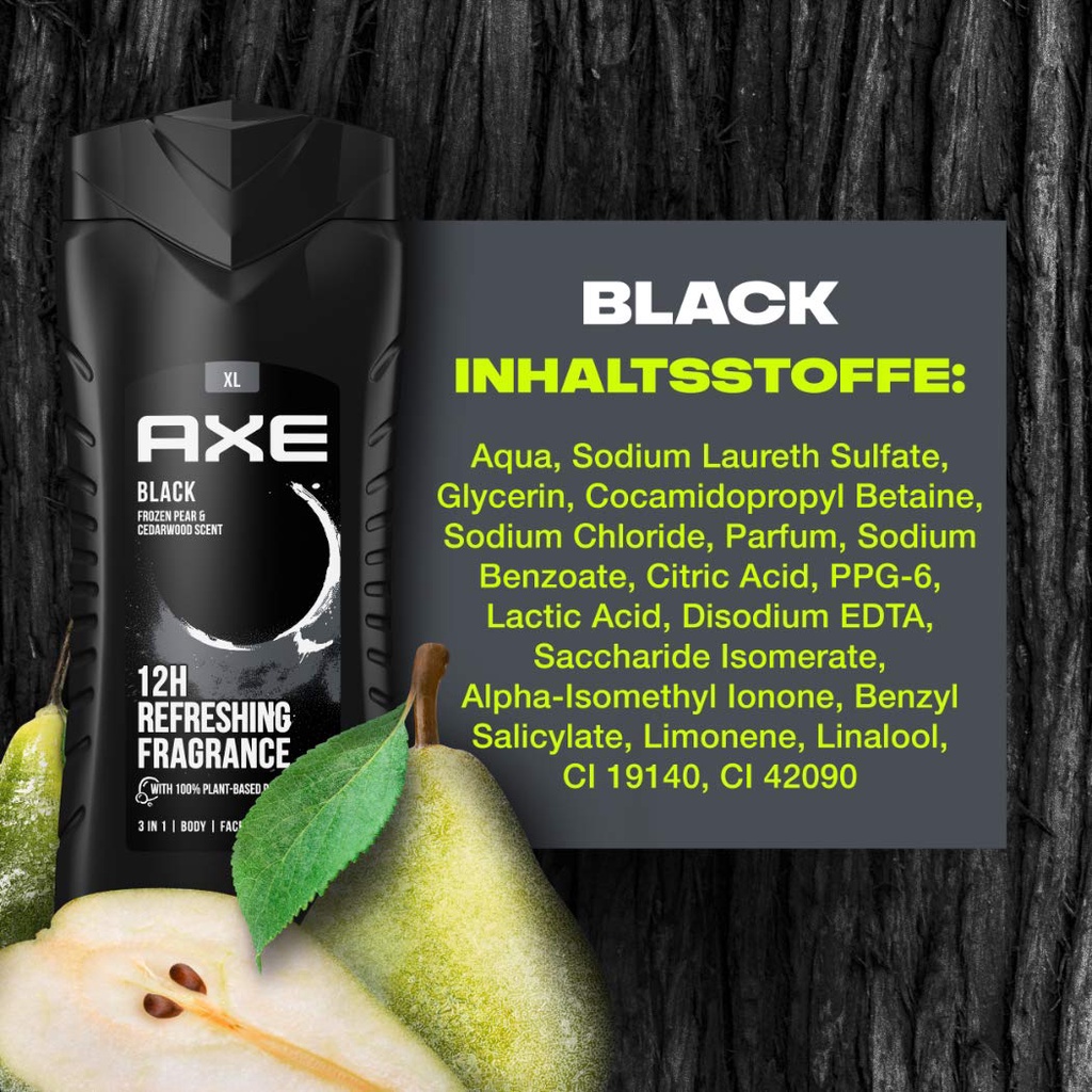 Sữa tắm Axe Black hương Gỗ quyến rũ - Axe Black nhập khẩu Đức