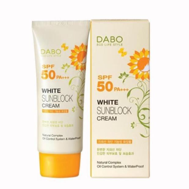 Kem chống nắng [Hàng chính hãng-Hot new] Kem chống nắng DABO White Sunblock Cream SPF 50 PA+++ 70ml