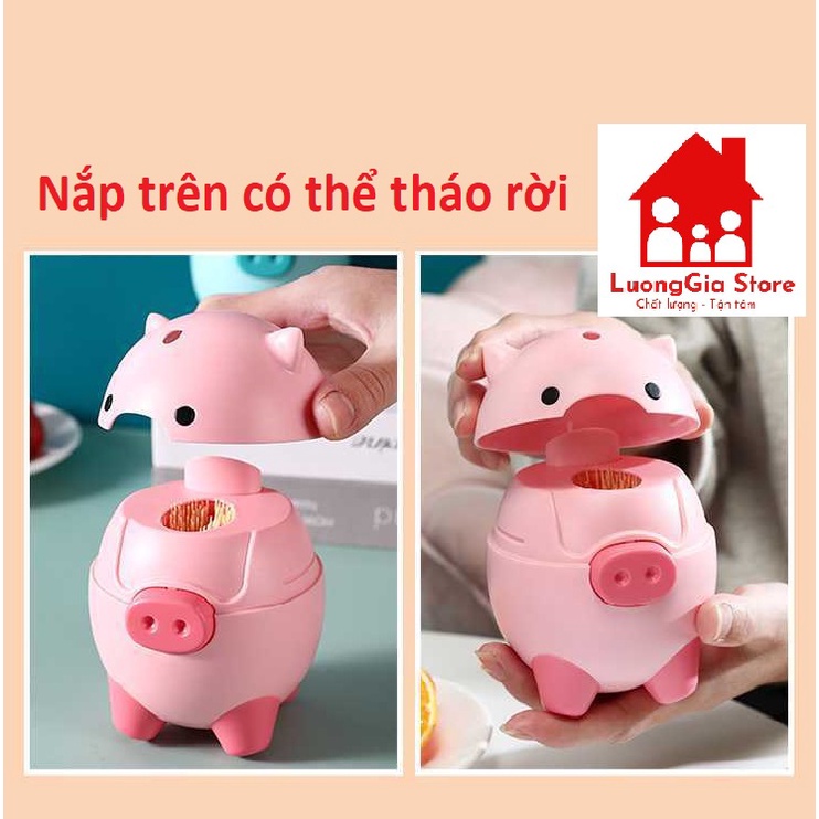 Ống Đựng Tăm Tự Động Lấy Tăm Thông Minh Hình Lợn Con Hot Hít Cho Nhà Bếp - Hộp Đựng Tăm Xỉa Răng Sáng Tạo