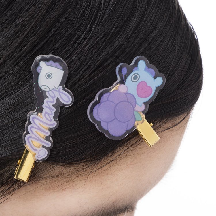 Cặp Kẹp Tóc Họa Tiết Hoạt Hình BTS Dễ Thương Thời Trang