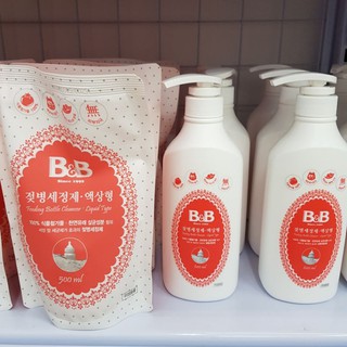 Nước rửa bình sữa B&B Hàn Quốc (chai 600ml, túi 500ml)