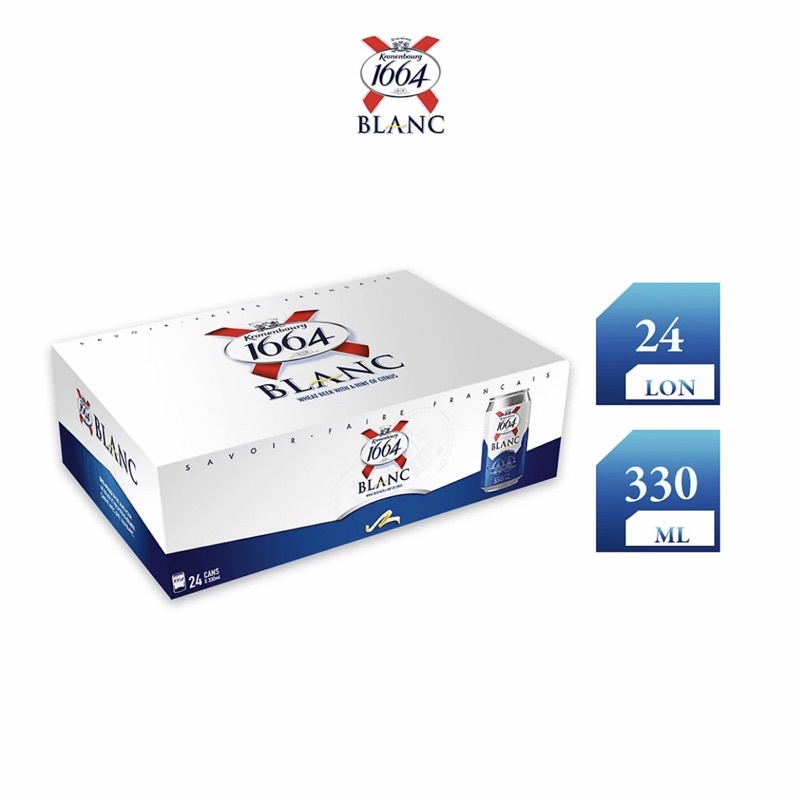 Bia Blanc 1664 lon - 1 thùng 24 lon 330ml