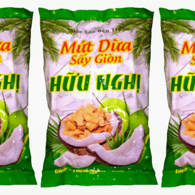 Mứt Dừa Sấy Khô Giòn Hữu Nghị (BH 6 Tháng Kể Từ Ngày Sản Xuất)