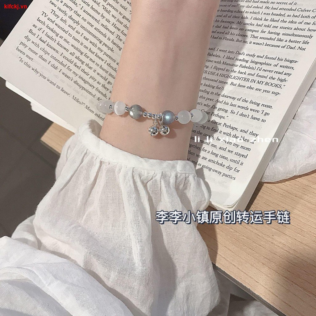 Vòng tay chuỗi hạt đá opal/pha lê hình quả dâu cầu may cho nữ