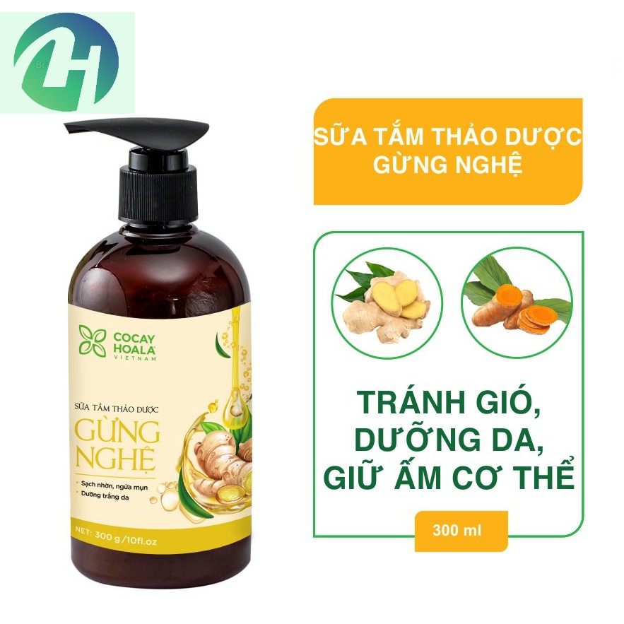 COMBO Dầu Gội Hà Thủ Ô - Sữa Tắm Gừng Nghệ COCAYHOALA (300ml/chai)