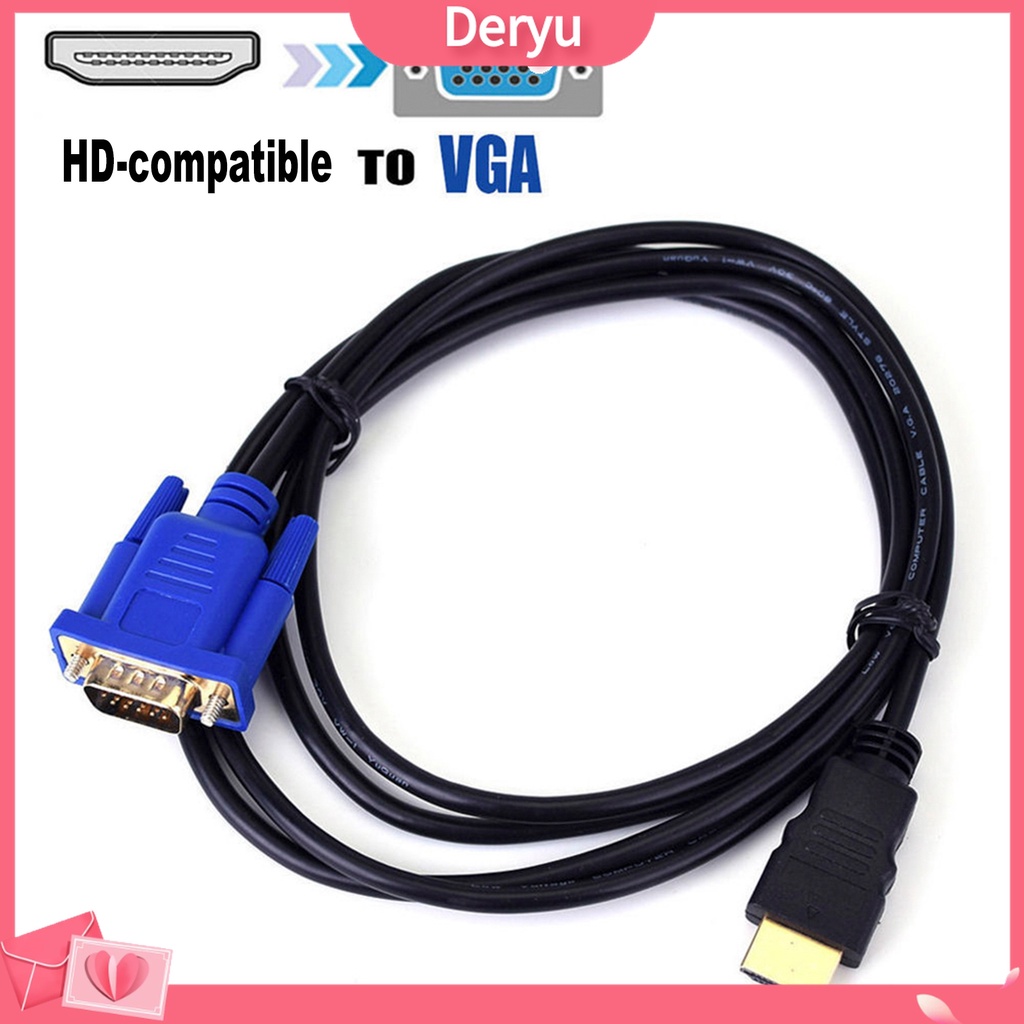 Cáp chuyển đổi DOONJIEY 1080P HDTV HDMI sang VGA 15Pin cho máy tính TV