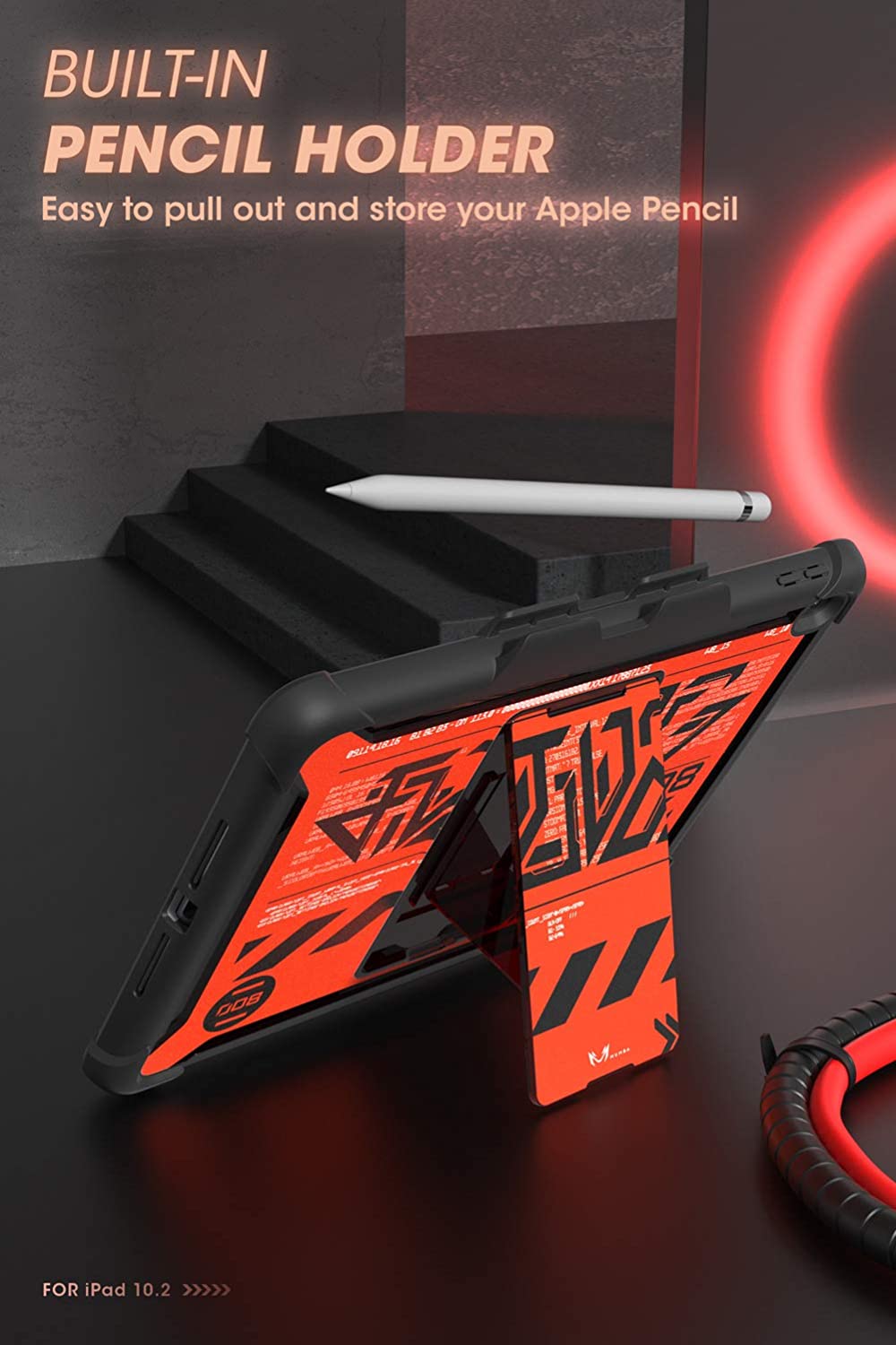 Ốp Máy Tính Bảng SUPCASE Mumba Tích Hợp Bảo Vệ Màn Hình Và Giá Đỡ Bút Cảm Ứng Cho iPad 10.2 Thế Hệ Thứ 7/8 | BigBuy360 - bigbuy360.vn