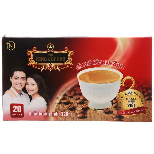 Hộp cà phê hòa tan 3in1 KING COFFEE