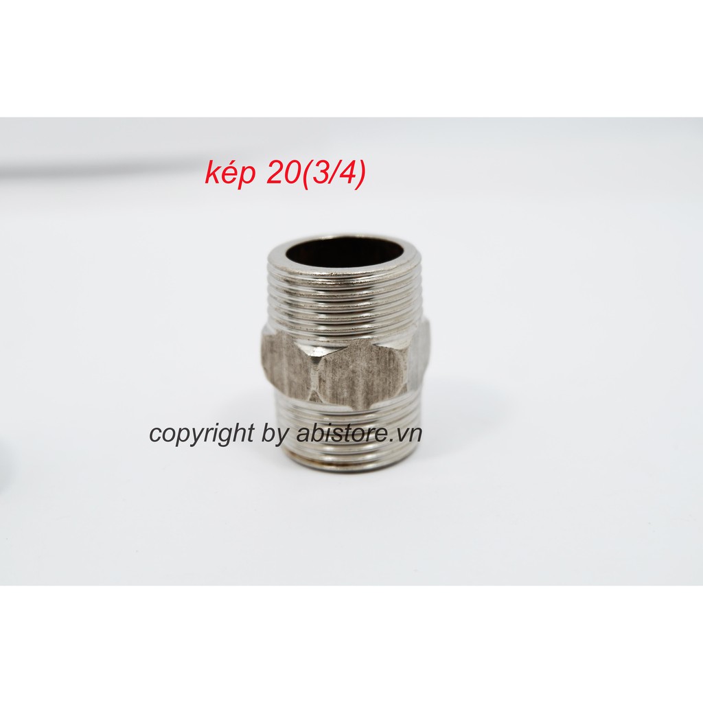 COMBO 1 ĐÔI KÉP INOX DN15(1/2-PHI 21), KÉP INOX DN20(3/4''-PHI 27) BÓNG ĐẸP