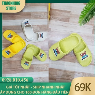 Dép bánh mì họa tiết gấu Moschino siêu dễ thương cho bé trai/gái