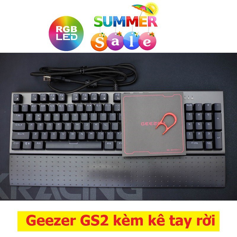 Bàn phím cơ Geezer GS2 Full Led RGB Blue Switch cũ