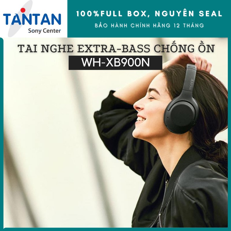 Tai Nghe BLUETOOTH EXTRA-BASS CHỐNG ỒN Sony WH-XB900N | Active Noise-Cancelling - Pin:30h - Điều khiển Cảm Ứng