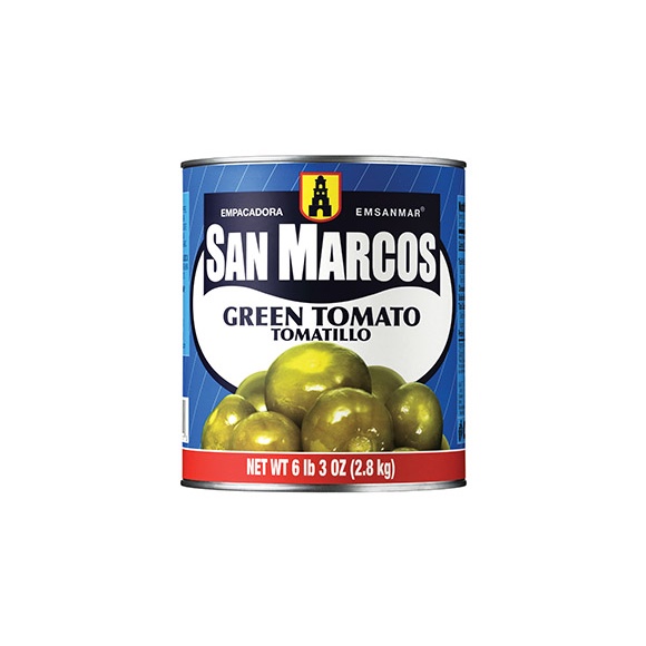 Cà Chua Xanh Nguyên Trái Ngâm hiệu San Marcos Tomatillos Whole Green Tomatoes 2.8kg