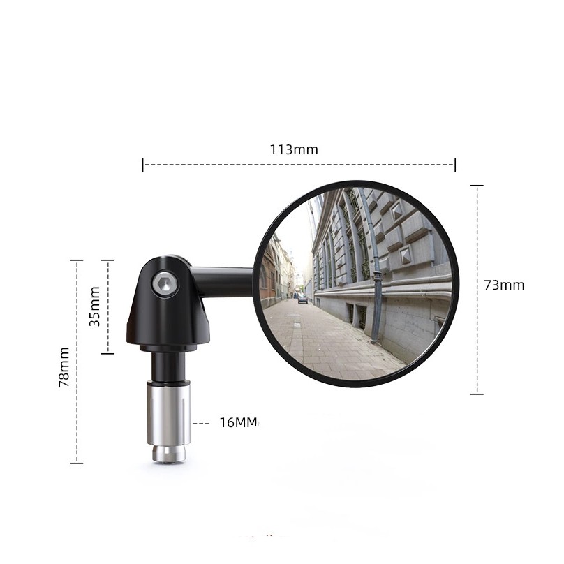 Bộ 2 Gương gù xe máy gắn ghidong HV4 kính lòi ( giá 1 cặp đen )