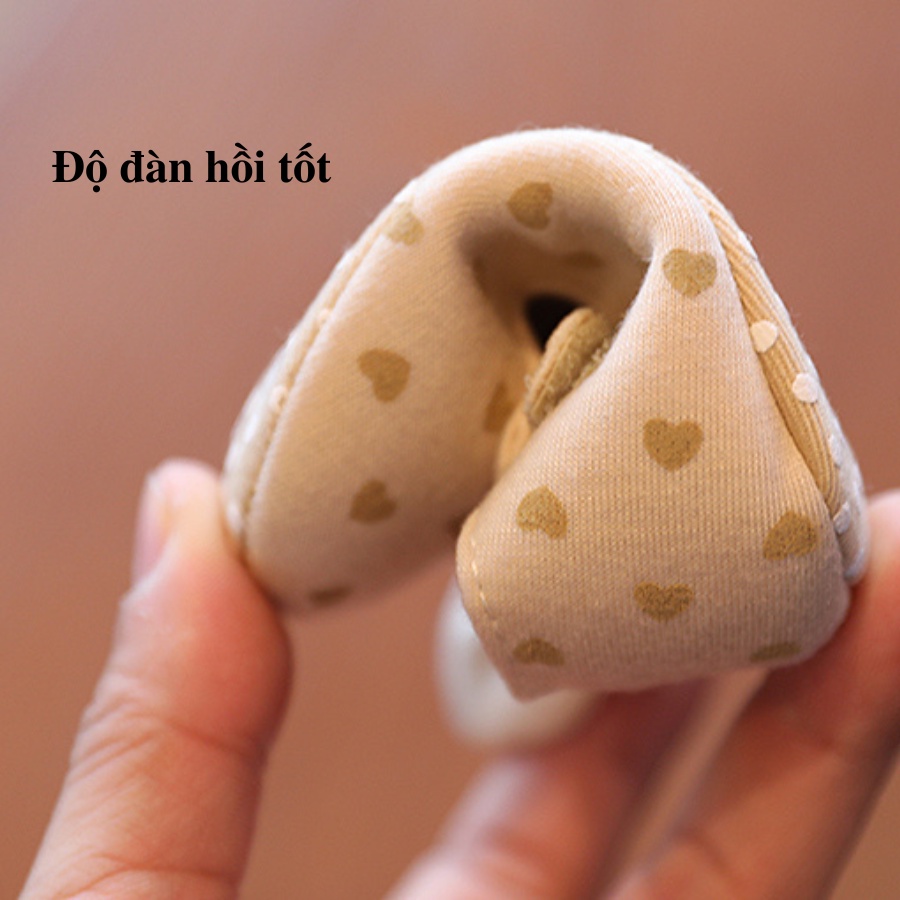 Đôi giày búp bê  cho bé gái tập đi đế mềm chống trượt đính nơ xinh xắn dễ thương