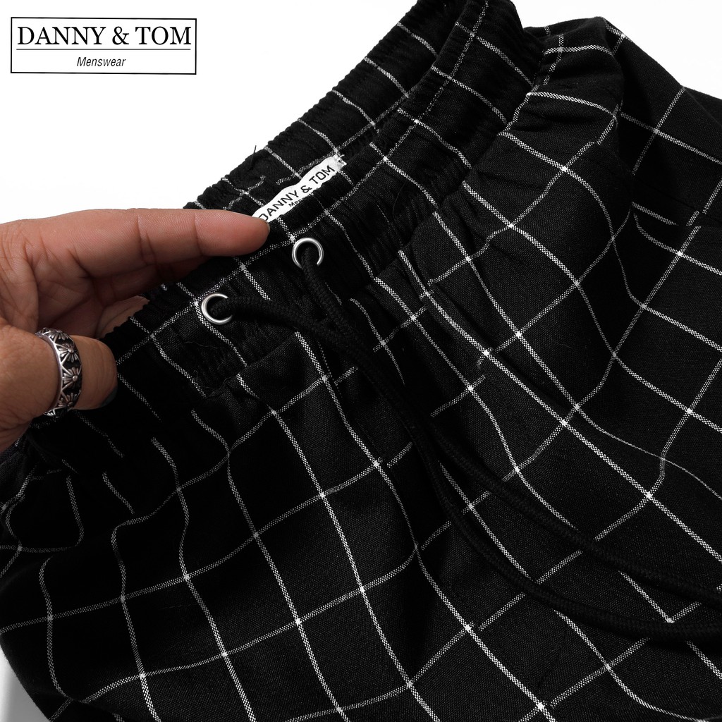 Quần dài Tây Caro phối sọc | Chất Hàn Tây mềm mịn Form 40-90kg - TS03 | BigBuy360 - bigbuy360.vn